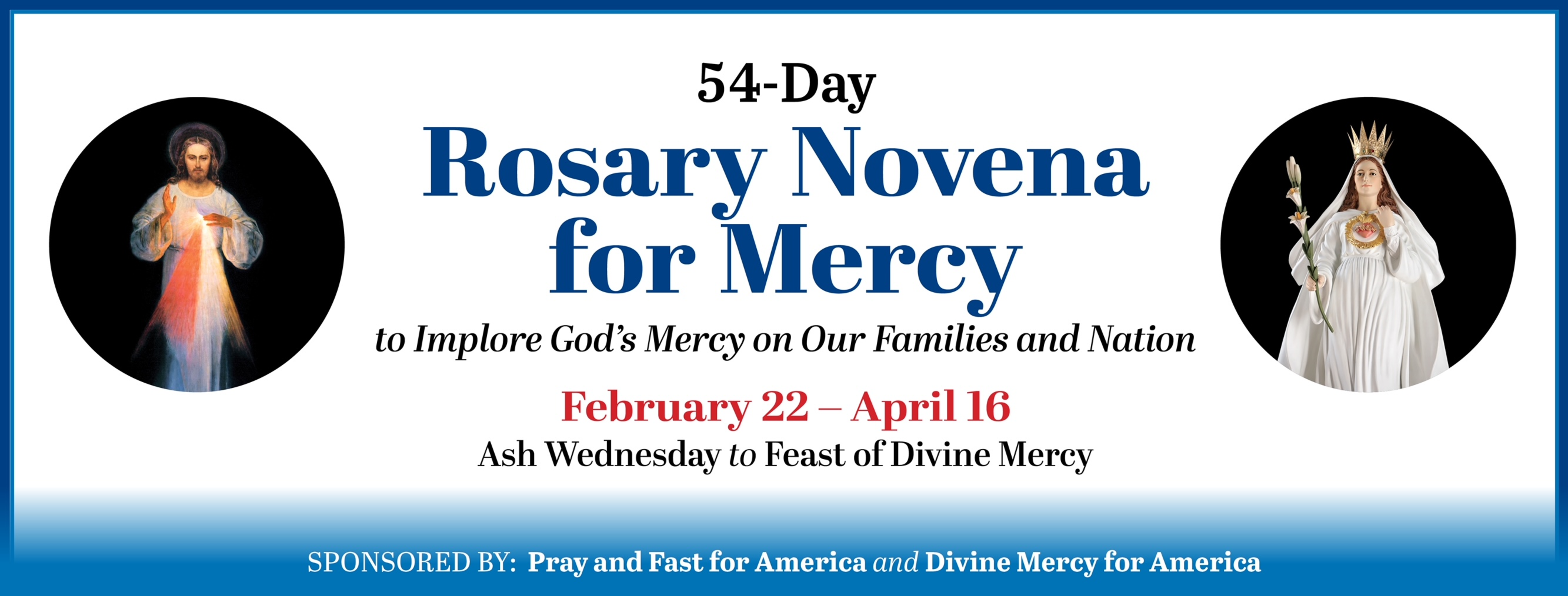 Banner For PFA Rosary Novena for Mercy