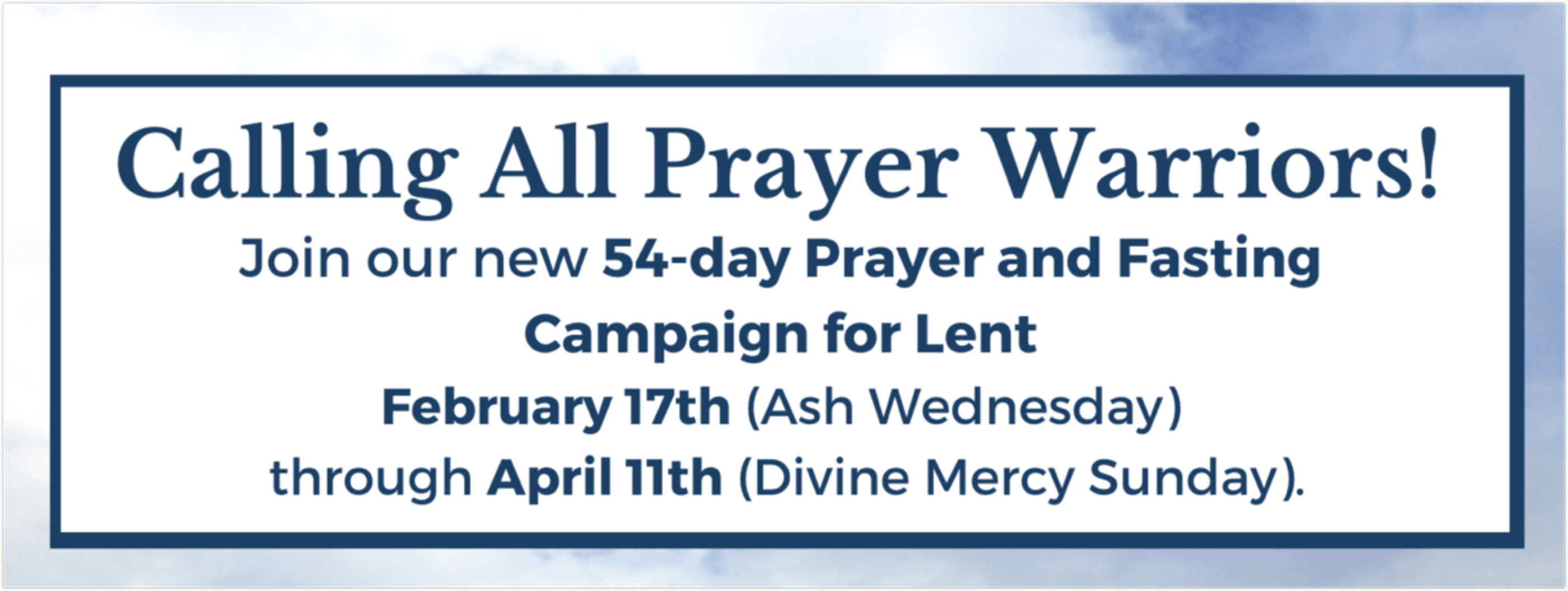 2021 Prayer Initiative Pray & Fast for America